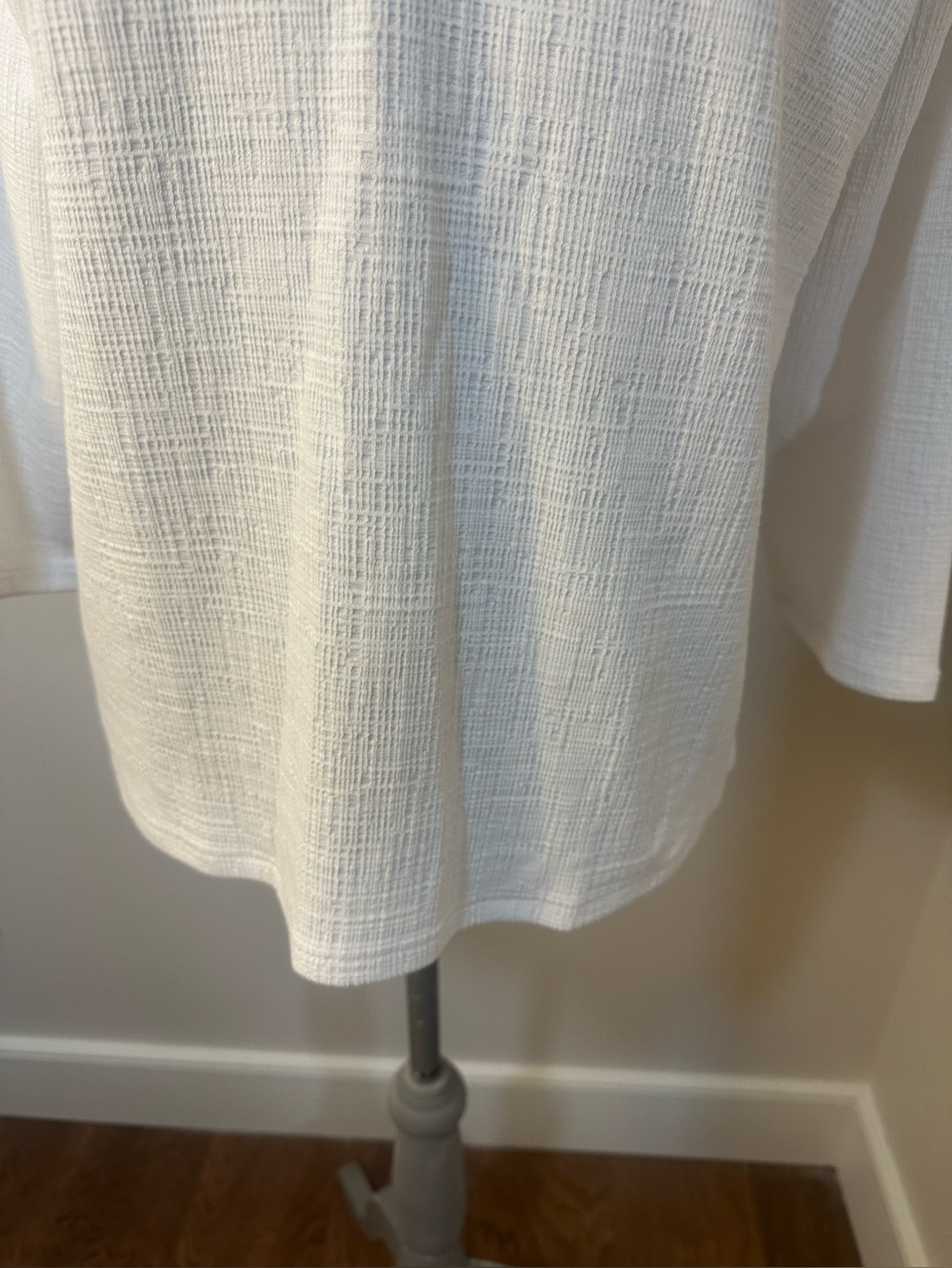 J. Crew White Waffle-Knit Top size Large - Picture 6 of 13